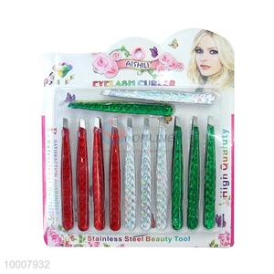 Wholesale 6PCS Red/White/Green Eye-brow Stainless Steel <em>Tweezer</em>