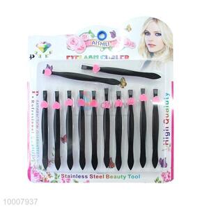 Wholesale Black Eye-brow Stainless Steel <em>Tweezer</em> With Heart Decoration