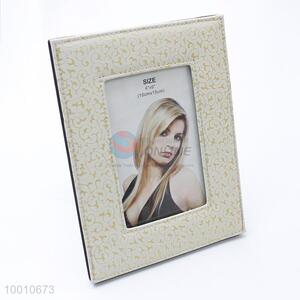 White PU leather <em>photo</em> <em>frame</em> for home decoration