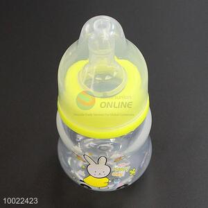 60ml l Cute Yellow Feeding-bottle with Rabbit Pattern, Milk Baby Feeding Silicone <em>Nipple</em> PC Bottle
