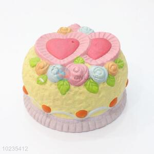 Promotional cool low price cake shape money box