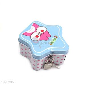 Factory Supply Star Shaped Money Box with Lock&Key for Sale
