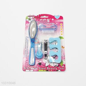 Girls Manicure <em>Set</em> <em>Nail</em> Clipper/ Eyebrow <em>Scissors</em>/ Callus Remover Pumice Stone Brush with Low Price