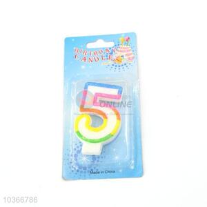 Decorative Numeral Candles/Number 5 Birthday Candle for Sale