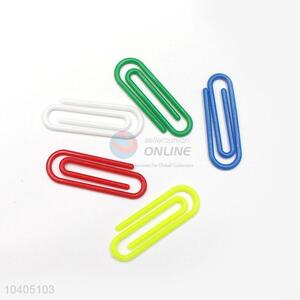 Quality Large Size Plastic Paper Clips in Assorted Colors