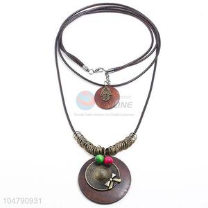 Made in China vintage alloy pendant wooden necklaces