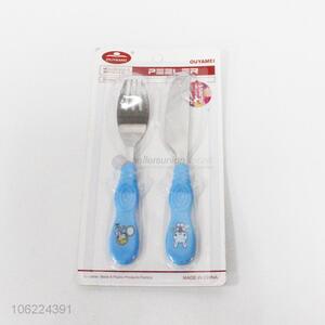 Wholesale cute cartoon children cutlery set with knife fork