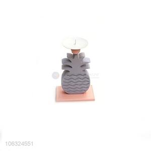 China Supply Home Decor  Wooden Pineapple Shape Candle Holder
