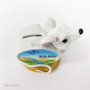 Good quality home ornaments mouse shaped resin money box