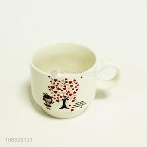 Fashion Printing Ceramic Water Cup White Mug