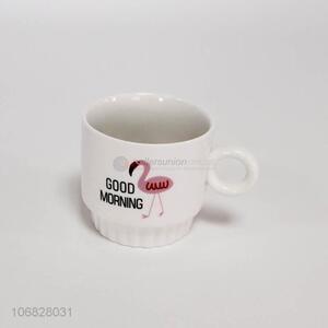 Attractive design cute flamingo pattern ceramic cups