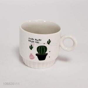 New products fresh catcus pattern ceramic cups