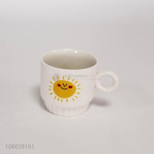 Lovely design cartoon sun pattern ceramic mugs