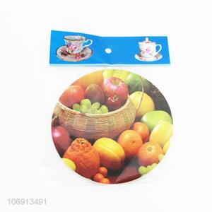 New Design Fruit Pattern Round Heat Pad Fashion Table Mat