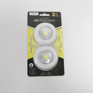 Competitive Price 2PC Cabinet Battery COB Led Puck Light