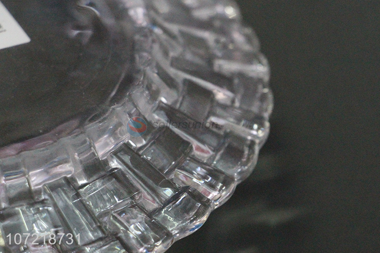 Factory Direct Sale Clear Glass Round Plate For Home Use