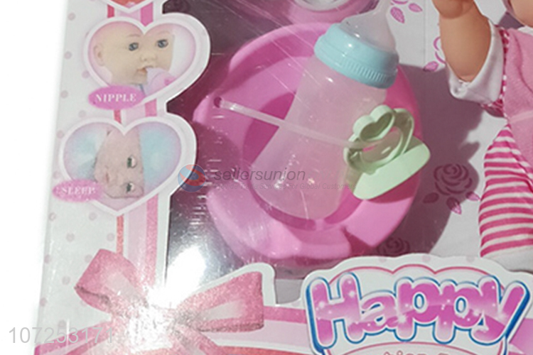 Factory Sell Vinyl Baby Doll Play House Toy Set For Childrens