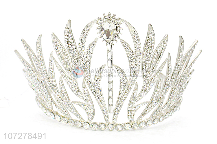 Good Quality Rhinestone Alloy Wedding Pageant Crown And Tiaras