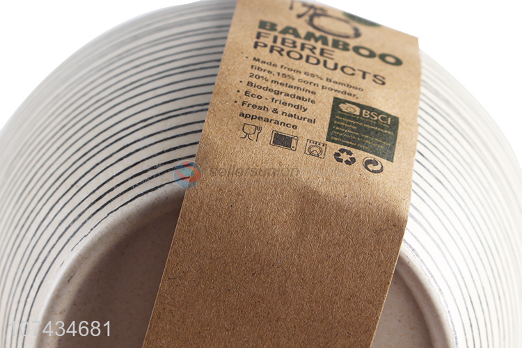 Wholesale Bamboo Fiber Tableware Round Salad Bowl