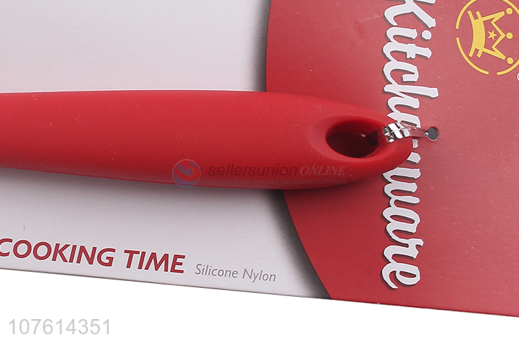 Promotional kitchen cooking tool 100% silicone skimmer strainer scoop