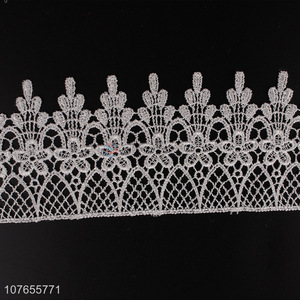 High quality embroidery design ribbon flowers handwork lace fabric ribbon