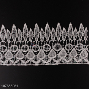 Hot products embroidery design flowers pattern lace trim ribbon