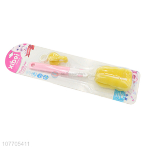Latest design baby bottle <em>nipple</em> brush milk bottle sponge brush