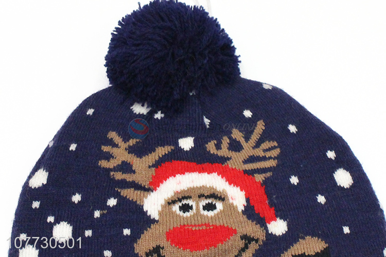 Hot products toddler winter knitting hat children Christmas beanie