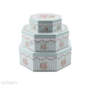 New Arrival Octagon Tin Box Fashion Storage Box Gift Box