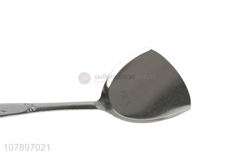 Low price wholesale silver stainless steel long handle cooking shovel