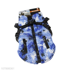 China products camouflage color <em>dog</em> <em>clothes</em> winter warm harness coat