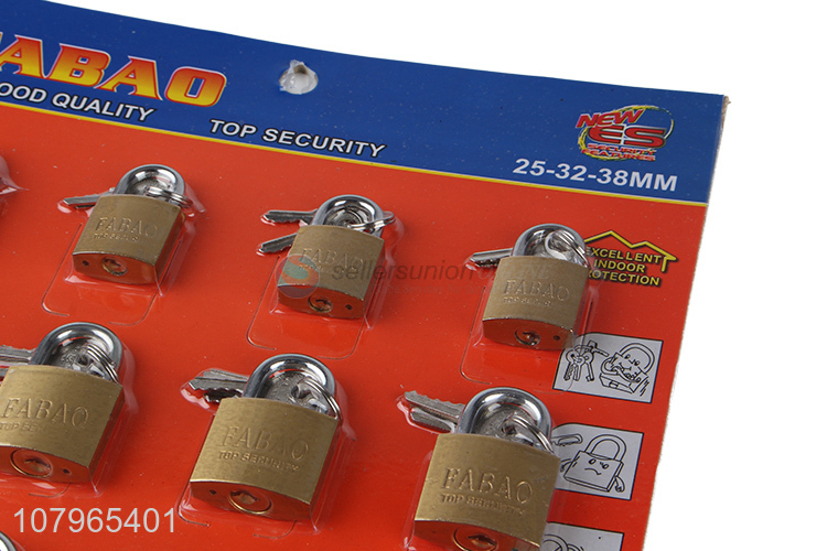 Yiwu wholesale iron imitation copper combination padlock set