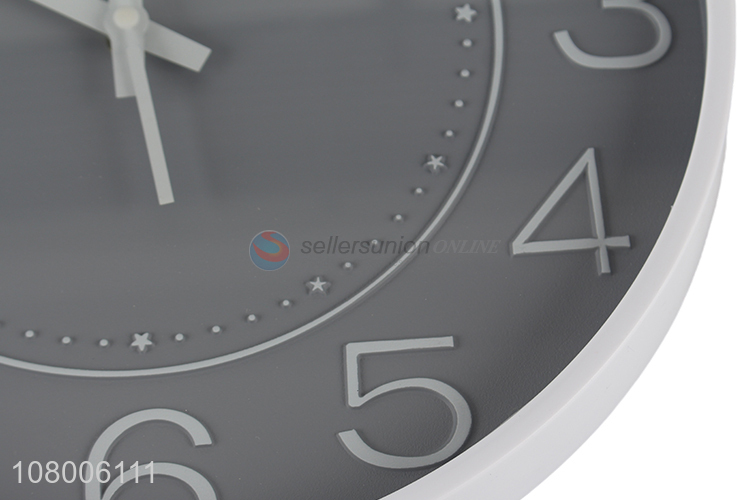 Hot sale white minimalist wall clock bedroom silent clock