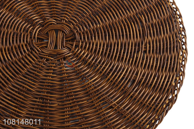 Wholesale table decoration plastic rattran table mat woven placemat