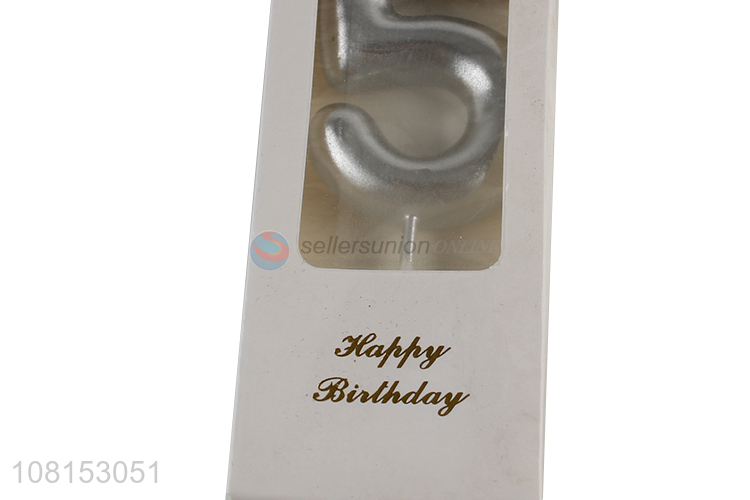 Good quality metallic numeral candle cake topper decoration