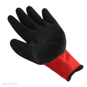 High quality 13 stitches <em>latex</em> crinkle safety work <em>gloves</em>