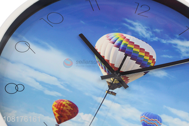 Good quality exquisite hot air balloon round wall clock for decor