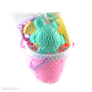 High Quality <em>Plastic</em> Sand Mold With Beach <em>Bucket</em> Beach Toys Set