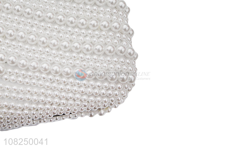 China wholesale fashion pearls decoration evening clutch bags