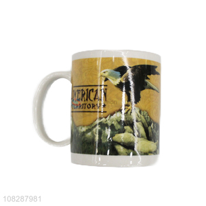 Latest products creative printed ceramic water cup for sale