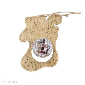 Hot sale cute engraving christmas hanging ornaments party decoration