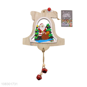 New arrival Santa Claus hanging decoration wooden slice ornament