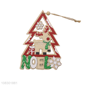 Good quality creative painted wood carving decorative pendant