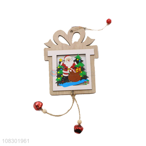 Hot sale creative wooden christmas door sign festival ornament