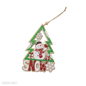 Wholesale price cute wooden pendant Christmas festival decoration