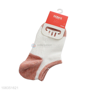Factory price women's boat socks knitted cotton no show socks