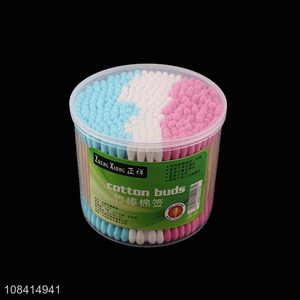 Wholesale 200 pieces <em>bamboo</em> <em>stick</em> cotton buds double tipped cotton swabs