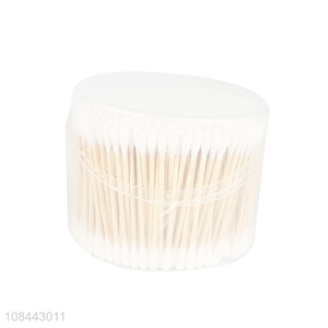 Popular product 400pcs biodegradable wooden stick cotton swabs for ears