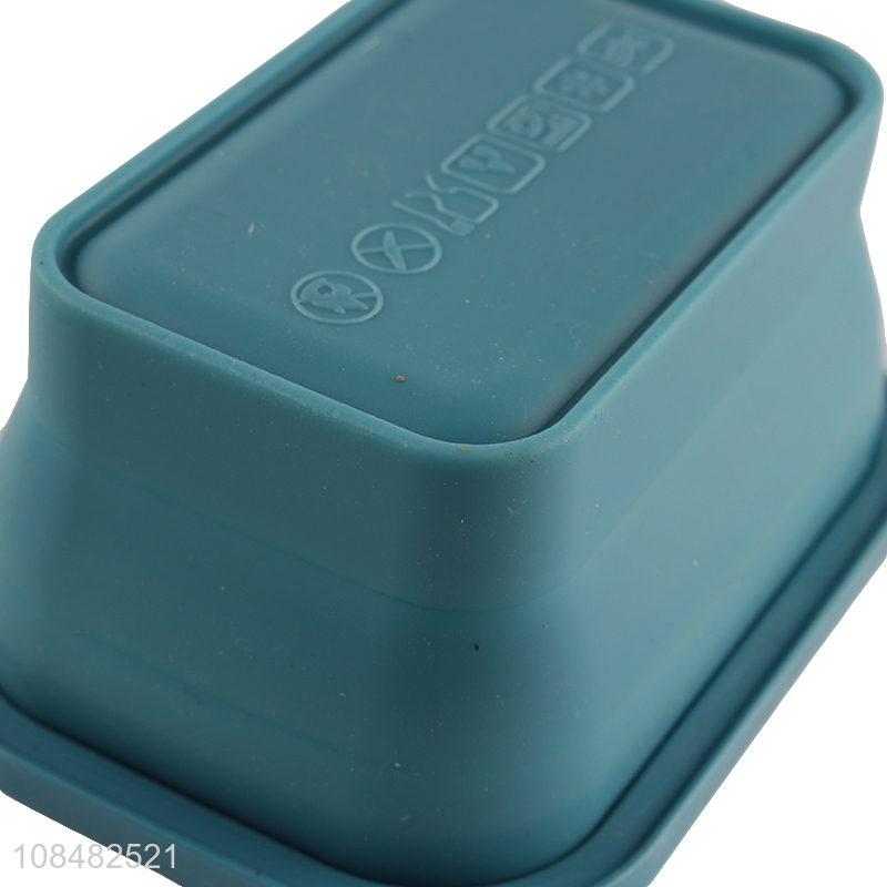 Factory supply collapsible silicone lunch box collapsible bowl