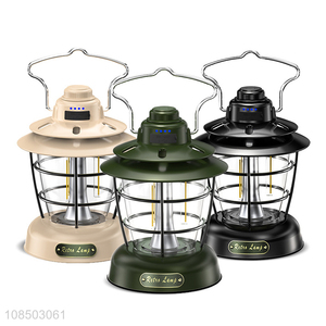 High quality multifunctional retro led tent lamp  portable outdoor hiking <em>emergency</em> lamp